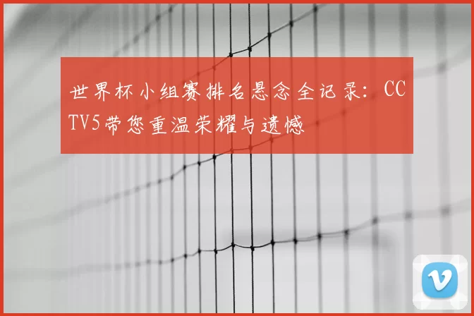 世界杯小组赛排名悬念全记录：CCTV5带您重温荣耀与遗憾